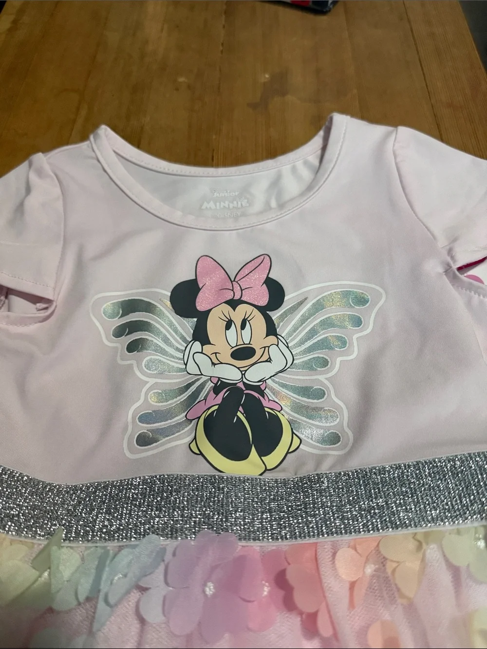 Disney Pastel Floral Tulle Minnie Mouse Dress - Pink